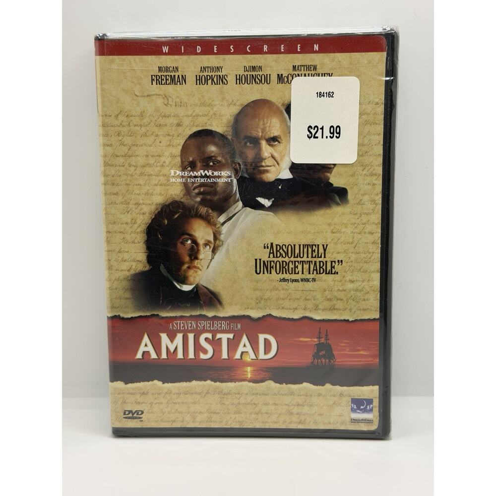 Amistad DVD - Steven Spielberg Morgan Freeman Djimon Hounsou Anthony Hopkins New